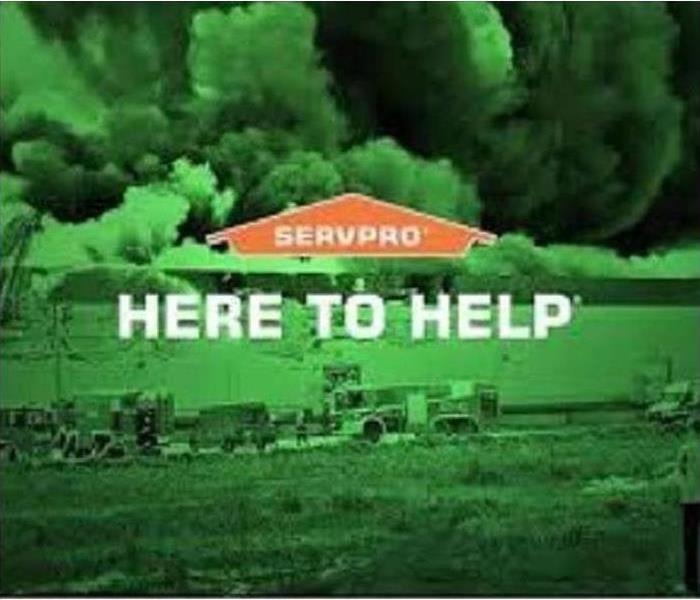 No Matter the Disaster... - Image of SERVPRO logo with "Here to Help" text
